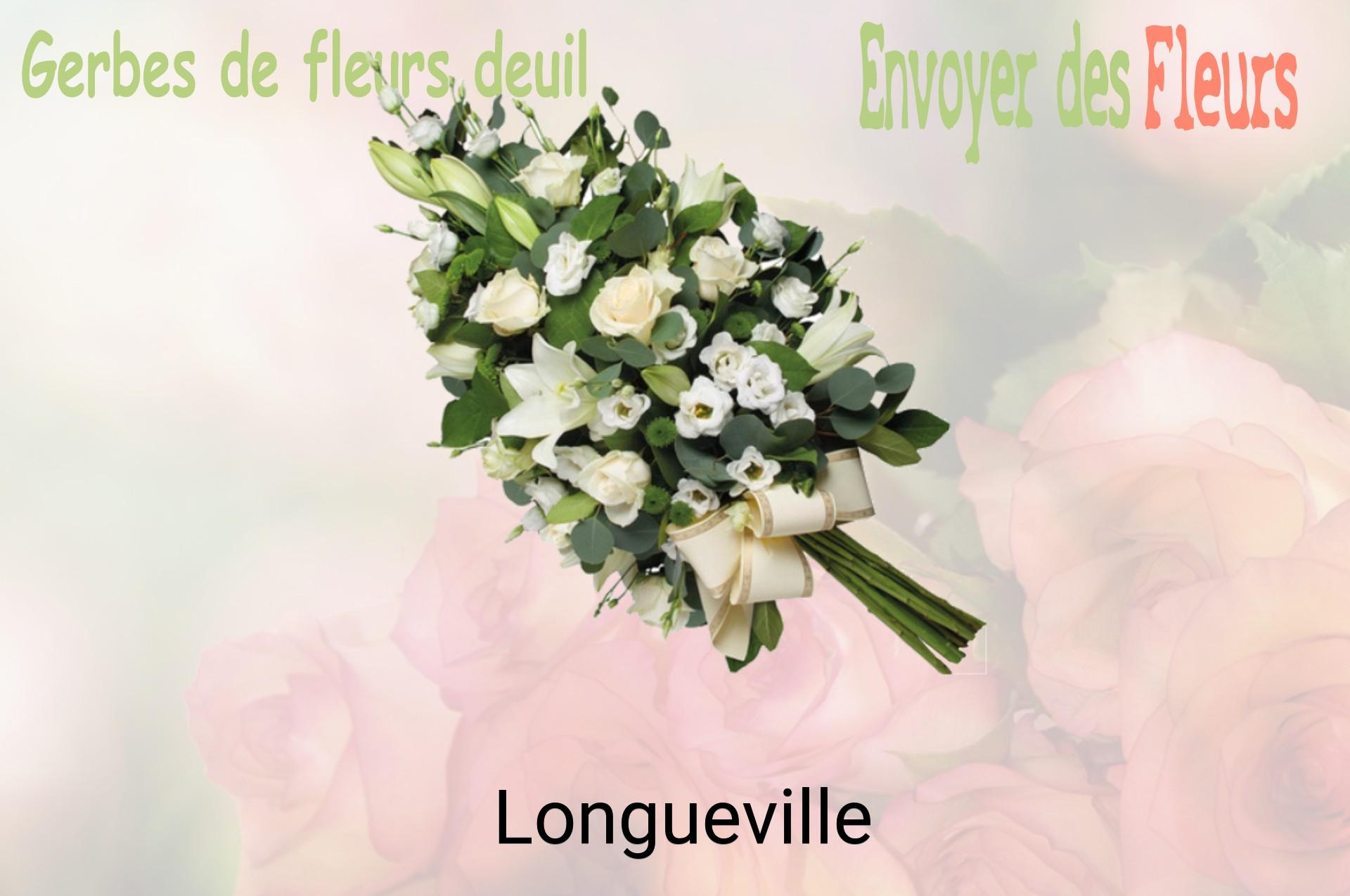 Gerbe de fleurs de deuil livrée à Longueville